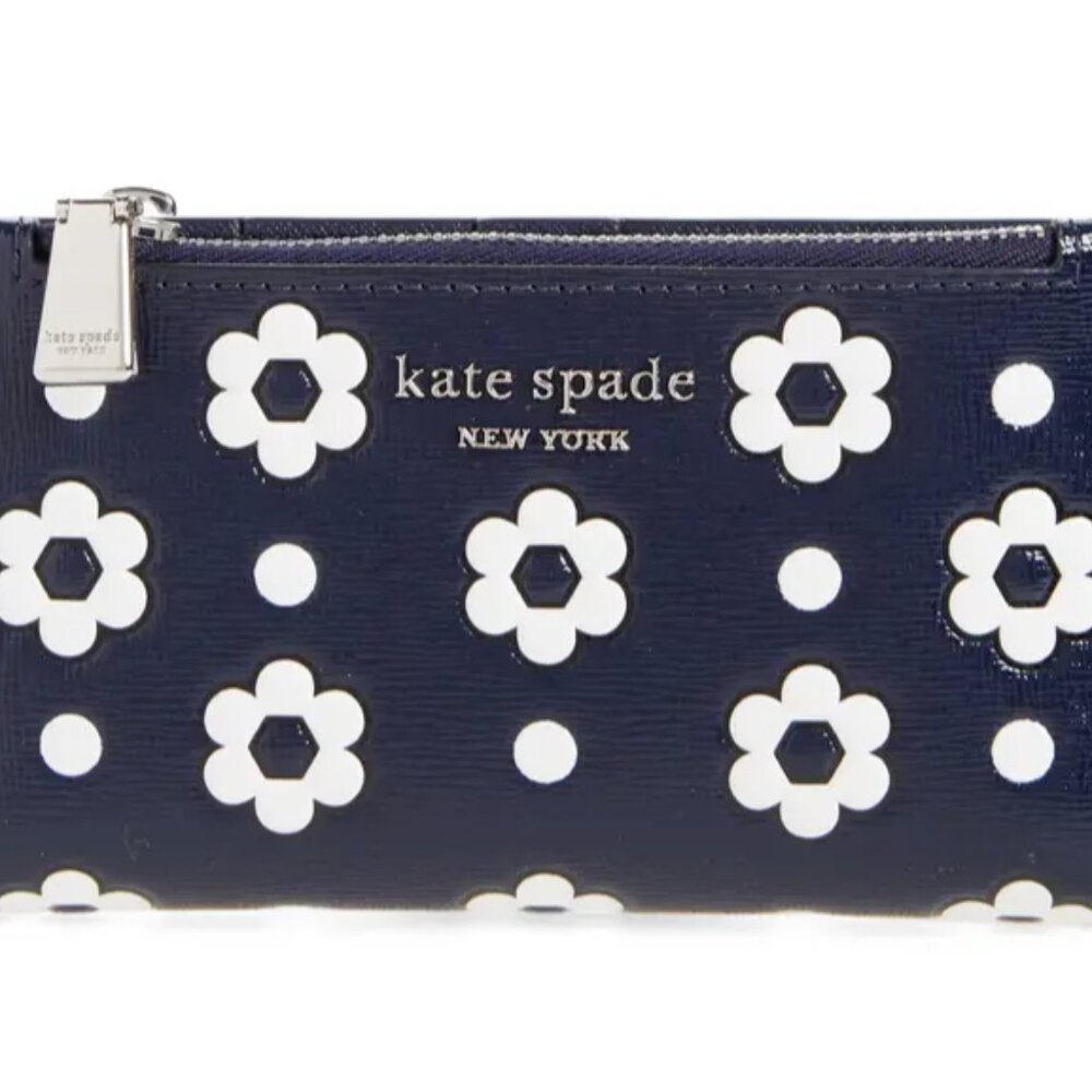 Daisy Dot Small Slim Bifold Wallet Card Case